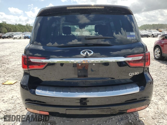 2020 Infiniti QX80 LUXE with VIN JN8AZ2NF6L9704744, listed as a Copart auction lot 63547604 with 89,702 mi miles and Salvage Title. Bid and sale history available at carsss.com. Image 6.