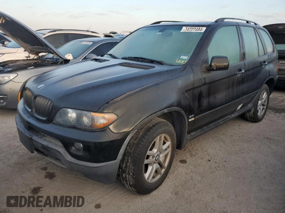 2004 BMW X5 3.0i with VIN 5UXFA13514LU25640, listed as a Copart auction lot 74727494 with 83,061 mi miles and Salvage Title. Bid and sale history available at carsss.com. Image 1.