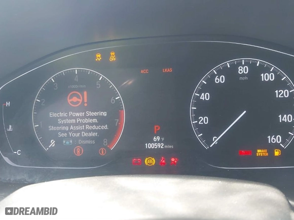 2019 Honda Accord Sedan Sport 1.5T with VIN 1HGCV1F32KA042299, listed as a IAAI auction lot 41711078 with 100,592 mi miles. Bid and sale history available at carsss.com. Image 7.