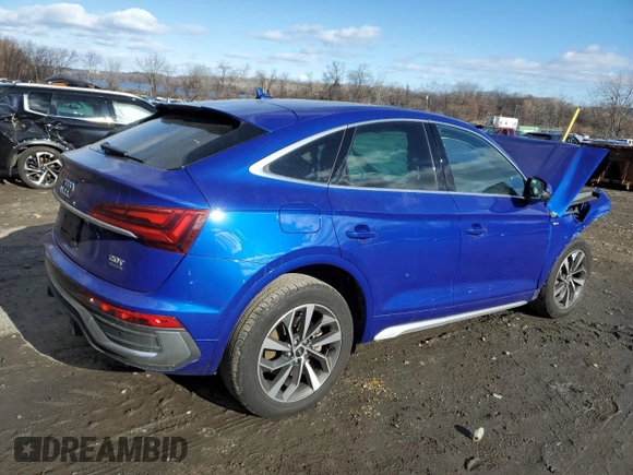 2022 Audi Q5 Sportback S line Premium Plus with VIN WA15AAFY2N2139199, listed as a Copart auction lot 82804054 with Not provided miles and Salvage title. Bid and sale history available at DreamBid. Image 3.