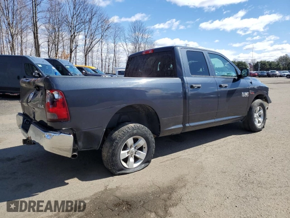 2018 Ram 1500 Tradesman z VIN 1C6RR7FM7JS273045, wystawiony jako Copart lot #49614095 z przebiegiem 68 568 mil mil oraz Czysty tytuł • Clean title. Historia ofert i sprzedaży dostępna na DreamBid. Obrazek 3.