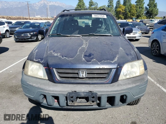 1998 Honda CR-V EX with VIN JHLRD1860WC077987, listed as a Copart auction lot 78651454 with 262,139 mi miles and Salvage Title. Bid and sale history available at carsss.com. Image 5.