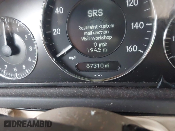2007 Mercedes-Benz CLK-Class 5.5L with VIN WDBTJ72H77F214706, listed as a IAAI auction lot 41471332 with 87,310 mi miles. Bid and sale history available at carsss.com. Image 16.