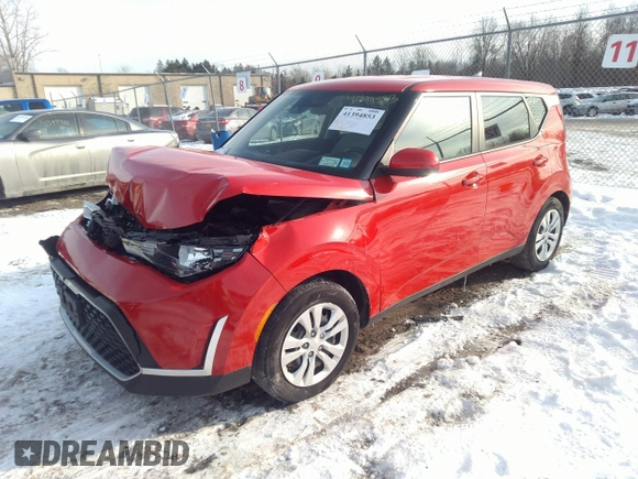2023 Kia Soul LX with VIN KNDJ23AU1P7207354, listed as a IAAI auction lot 41394853 with 28,552 mi miles and . Bid and sale history available at DreamBid. Image 17.