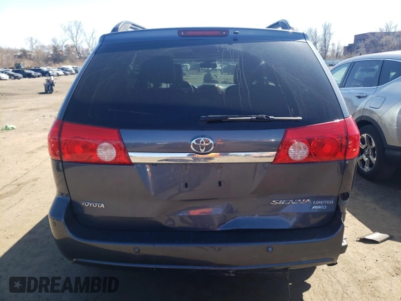 2009 Toyota Sienna XLE with VIN 5TDBK22CX9S027125, listed as a Copart auction lot 51850075 with 197,006 mi miles and Salvage Title. Bid and sale history available at DreamBid. Image 6.