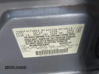 2011 Nissan Sentra SR with VIN 3N1AB6AP8BL636591, listed as a IAAI auction lot 41617595 with 189,995 mi miles and . Bid and sale history available at DreamBid. Image 9.