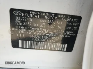 2016 Hyundai Sonata Hybrid SE with VIN KMHE24L17GA020547, listed as a Copart auction lot 66882603 with 82,070 mi miles. Bid and sale history available at carsss.com. Image 13.