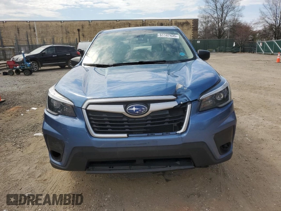2021 Subaru Forester with VIN JF2SKAAC7MH550256, listed as a Copart auction lot 51147435 with 45,045 mi miles and Salvage title. Bid and sale history available at DreamBid. Image 5.