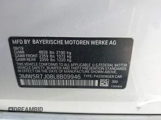 2020 BMW 3 Series 330i xDrive with VIN 3MW5R7J08L8B09946, listed as a IAAI auction lot 41989250 with 33,921 mi miles and . Bid and sale history available at DreamBid. Image 9.