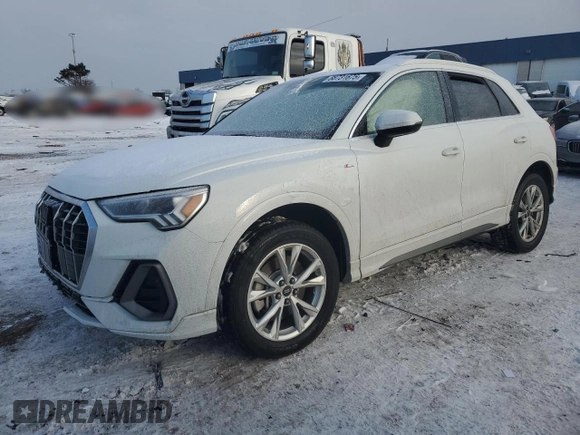 2022 Audi Q3 S line Premium Plus with VIN WA1EECF39N1090352, listed as a Copart auction lot 88731675 with 45,056 mi miles and Non Repairable. Bid and sale history available at carsss.com. Image 1.