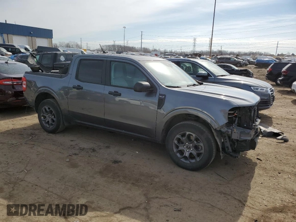 2022 Ford Maverick XL with VIN 3FTTW8F93NRA61219, listed as a Copart auction lot 48028675 with 37,570 mi miles and Salvage Title. Bid and sale history available at DreamBid. Image 4.