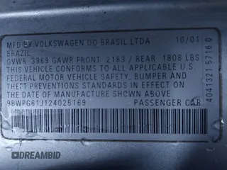 2002 Volkswagen GTI с VIN 9BWPG61J124025169, выставлен на аукционе IAAI как лот 40460458 с пробегом 335 416 миль миль и . История ставок и продаж доступна на DreamBid. Изображение 9.
