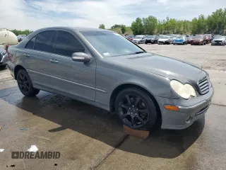 2007 Mercedes-Benz C 280 Luxury with VIN WDBRF92HX7F837258, listed as a Copart auction lot 58594675 with 158,544 mi miles and Salvage title. Bid and sale history available at DreamBid. Image 4.