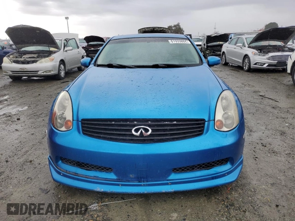 2006 Infiniti G35 Coupe with VIN JNKCV54E56M706849, listed as a Copart auction lot 81933864 with 176,651 mi miles and Clean Title. Bid and sale history available at carsss.com. Image 5.