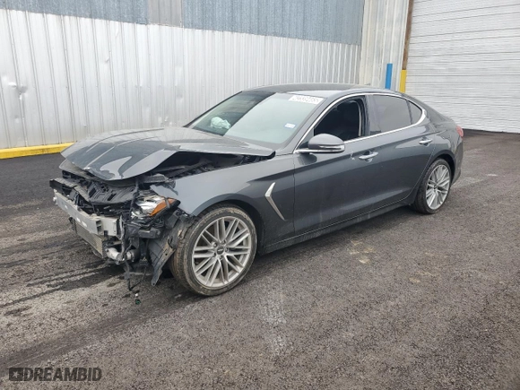 2020 Genesis G70 2.0T with VIN KMTG64LA7LU050255, listed as a Copart auction lot 42339465 with 53,377 mi miles and Clean Title. Bid and sale history available at carsss.com. Image 1.