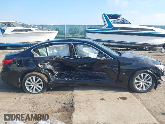 2014 Infiniti Q50 Sport with VIN JN1BV7AR2EM705059, listed as a IAAI auction lot 42019066 with 61,012 mi miles and . Bid and sale history available at carsss.com. Image 14.