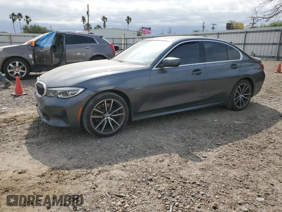 2020 BMW 3 Series 330i with VIN 3MW5R1J01L8B05802, listed as a Copart auction lot 52021825 with 86,214 mi miles and Salvage title. Bid and sale history available at DreamBid. Image 1.