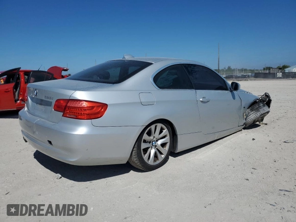 2011 BMW 3 Series 328i with VIN WBAKE3C55BE557220, listed as a Copart auction lot 49833305 with 33,881 mi miles and Salvage Title. Bid and sale history available at carsss.com. Image 3.