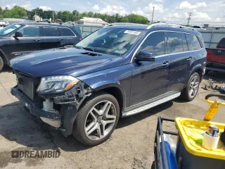 2017 Mercedes-Benz GLS 550 z VIN 4JGDF7DE4HA906037, wystawiony jako Copart lot #58601465 z przebiegiem 72 064 mil mil oraz Szkoda całkowita • Salvage title. Historia ofert i sprzedaży dostępna na DreamBid. Obrazek 1.
