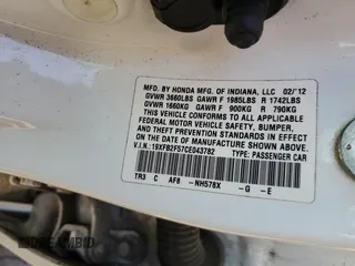2012 Honda Civic LX z VIN 19XFB2F57CE043782, wystawiony jako Copart lot #52384305 z przebiegiem 170 544 mil mil oraz Szkoda całkowita • Salvage title. Historia ofert i sprzedaży dostępna na DreamBid. Obrazek 12.