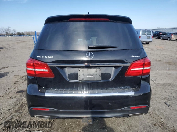2018 Mercedes-Benz GLS 550 with VIN 4JGDF7DE1JB092087, listed as a Copart auction lot 44409285 with 102,280 mi miles and Salvage title. Bid and sale history available at DreamBid. Image 6.