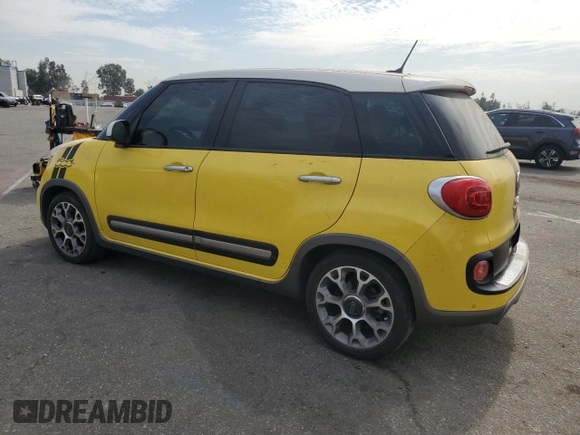 2014 FIAT 500L Trekking with VIN ZFBCFADH1EZ019518, listed as a Copart auction lot 74023564 with 124,433 mi miles and Salvage Title. Bid and sale history available at carsss.com. Image 2.
