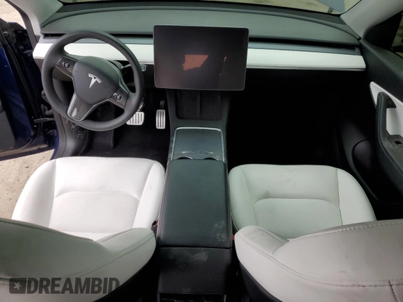 2022 Tesla Model Y Performance with VIN 7SAYGDEFXNF438281, listed as a Copart auction lot 53706435 with Not provided miles and Salvage title. Bid and sale history available at DreamBid. Image 8.