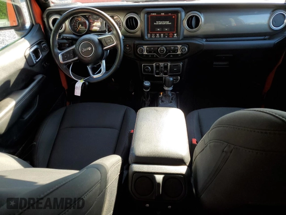 2023 Jeep Wrangler Sahara with VIN 1C4HJXEN4PW620113, listed as a Copart auction lot 50839455 with 34,777 mi miles and Salvage Title. Bid and sale history available at carsss.com. Image 8.
