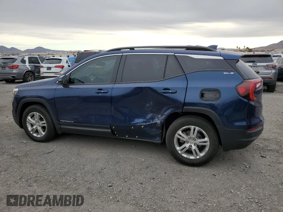 2022 GMC Terrain SLE with VIN 3GKALMEV0NL170221, listed as a Copart auction lot 49113685 with 21,209 mi miles and Salvage Title. Bid and sale history available at carsss.com. Image 2.