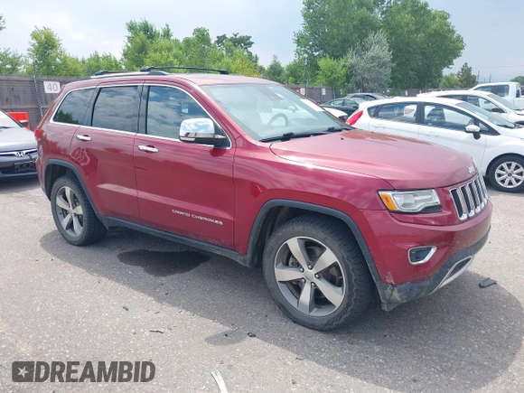 2014 Jeep Grand Cherokee Limited with VIN 1C4RJFBM3EC542576, listed as a IAAI auction lot 42734650 with 177,367 mi miles and . Bid and sale history available at DreamBid. Image 1.