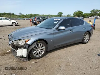2015 Infiniti Q50 z VIN JN1BV7AP3FM345025, wystawiony jako Copart lot #59210445 z przebiegiem 122 966 mil mil oraz Szkoda całkowita • Salvage title. Historia ofert i sprzedaży dostępna na DreamBid. Obrazek 1.