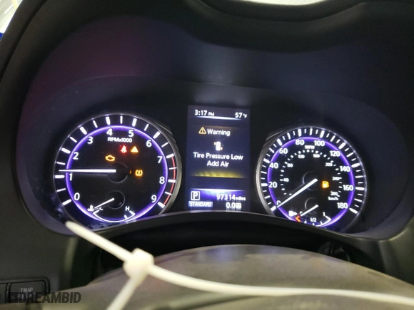 2018 Infiniti Q60 3.0t LUXE with VIN JN1EV7EL8JM391124, listed as a Copart auction lot 53122135 with 97,314 mi miles and Salvage Title. Bid and sale history available at carsss.com. Image 9.