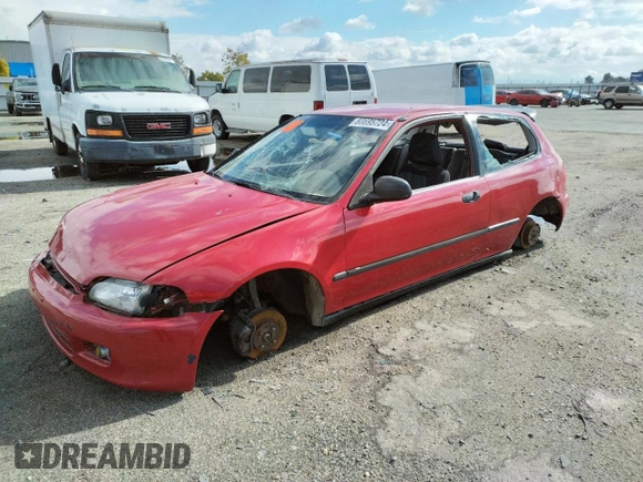 1994 Honda Civic z VIN 2HGEH2467RH510025, wystawiony jako Copart lot #80695724 z przebiegiem 231 277 mil mil oraz Szkoda całkowita • Salvage title. Historia ofert i sprzedaży dostępna na DreamBid. Obrazek 1.