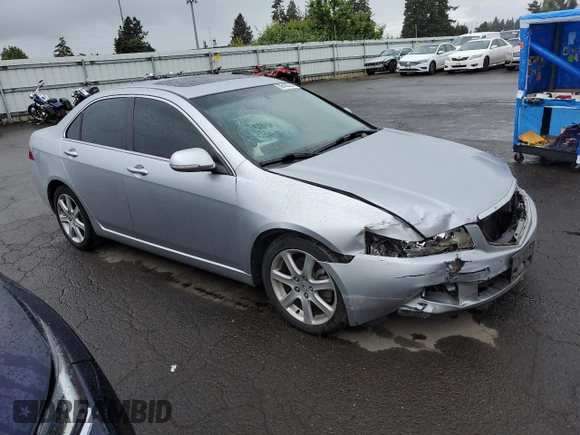 2004 Acura TSX w/Navigation with VIN JH4CL96944C038672, listed as a Copart auction lot 56462214 with 239,157 mi miles and Salvage Title. Bid and sale history available at carsss.com. Image 4.