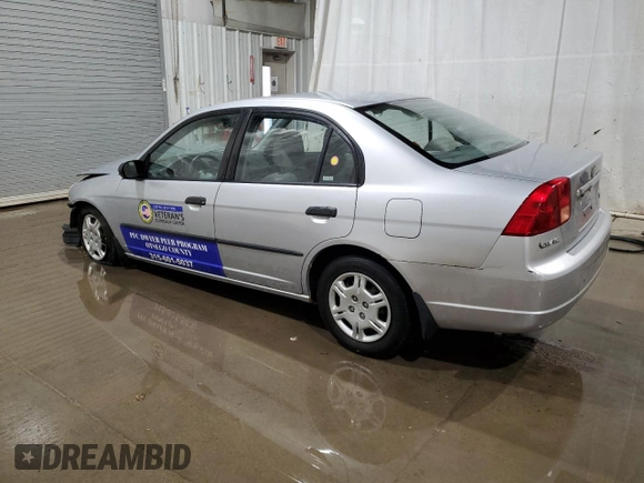 2001 Honda Civic DX with VIN 2HGES162X1H527248, listed as a Copart auction lot 84811674 with 132,592 mi miles and Salvage Title. Bid and sale history available at carsss.com. Image 2.