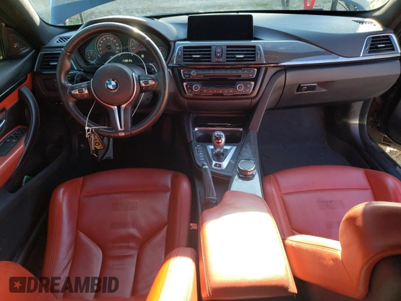 2016 BMW M4 with VIN WBS3R9C59GK338082, listed as a Copart auction lot 48574074 with 117,922 mi miles and Clean Title. Bid and sale history available at carsss.com. Image 8.