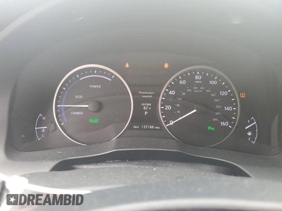 2014 Lexus ES 300h with VIN JTHBW1GG7E2049643, listed as a Copart auction lot 60874975 with 137,188 mi miles and Salvage title. Bid and sale history available at DreamBid. Image 9.