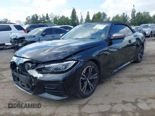 2023 BMW 4 Series M440i with VIN WBA53AT09PCL49954, listed as a IAAI auction lot 41478951 with 27,105 mi miles and . Bid and sale history available at DreamBid. Image 21.