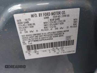 2023 Ford Maverick XL z VIN 3FTTW8E32PRA96852, wystawiony jako IAAI lot #42496446 z przebiegiem 14 486 mil mil oraz . Historia ofert i sprzedaży dostępna na DreamBid. Obrazek 9.