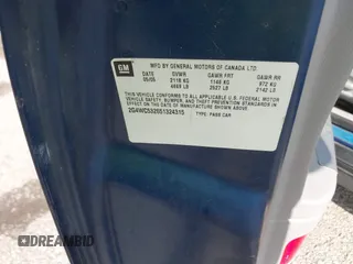 2005 Buick LaCrosse CX z VIN 2G4WC532651324315, wystawiony jako IAAI lot #42504016 z przebiegiem 94 056 mil mil oraz . Historia ofert i sprzedaży dostępna na DreamBid. Obrazek 9.