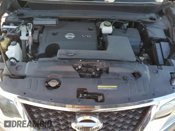 2015 Nissan Pathfinder SV z VIN 5N1AR2MN0FC672297, wystawiony jako Copart lot #57278785 z przebiegiem 85 083 mil mil oraz Szkoda całkowita • Salvage title. Historia ofert i sprzedaży dostępna na DreamBid. Obrazek 12.