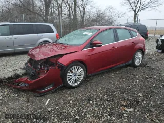 2015 Ford Focus Titanium with VIN 1FADP3N2XFL328466, listed as a Copart auction lot 43372935 with 81,189 mi miles and Salvage Title. Bid and sale history available at carsss.com. Image 1.