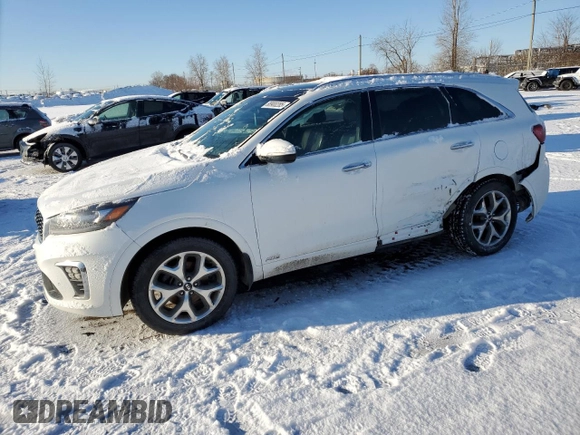 2019 Kia Sorento SX Limited with VIN 5XYPKDA57KG443558, listed as a Copart auction lot 88900285 with 140,827 mi miles and Salvage Title. Bid and sale history available at carsss.com. Image 1.