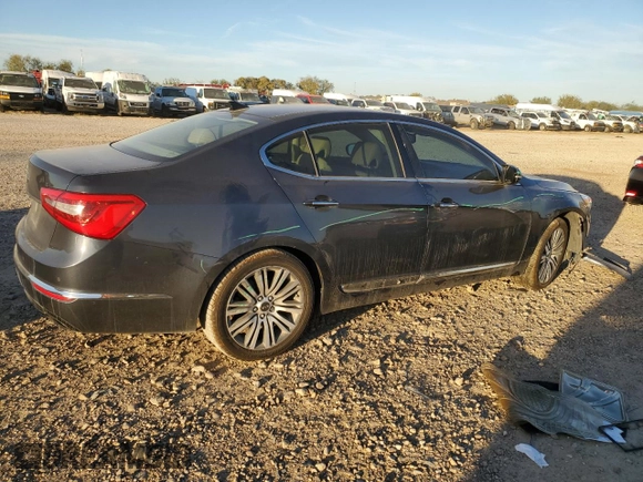 2014 Kia Cadenza Premium with VIN KNALN4D76E5162994, listed as a Copart auction lot 82047484 with 0 mi miles and Salvage Title. Bid and sale history available at carsss.com. Image 3.
