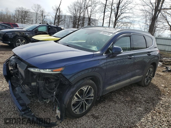 2020 Hyundai Santa Fe Limited with VIN 5NMS5CAA1LH144132, listed as a Copart auction lot 49504785 with 91,704 mi miles and Salvage Title. Bid and sale history available at carsss.com. Image 1.