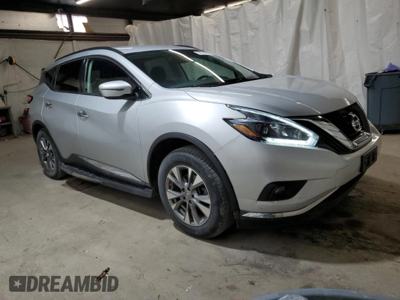 2018 Nissan Murano Platinum with VIN 5N1AZ2MH7JN132386, listed as a Copart auction lot 50158755 with 117,377 mi miles and Salvage Title. Bid and sale history available at DreamBid. Image 4.