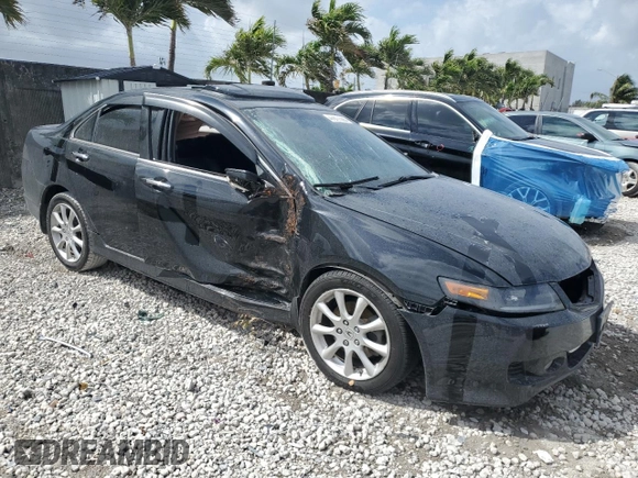 2008 Acura TSX Nav with VIN JH4CL96938C013039, listed as a Copart auction lot 47817355 with 113,606 mi miles and Salvage Title. Bid and sale history available at carsss.com. Image 4.