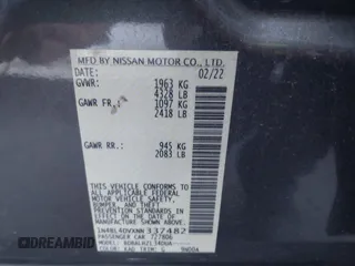 2022 Nissan Altima SV with VIN 1N4BL4DVXNN337482, listed as a IAAI auction lot 41803792 with 56,937 mi miles and . Bid and sale history available at carsss.com. Image 9.