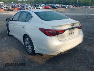 2023 Infiniti Q50 Luxe with VIN JN1EV7BP6PM512345, listed as a IAAI auction lot 42388297 with 11,204 mi miles and . Bid and sale history available at DreamBid. Image 3.