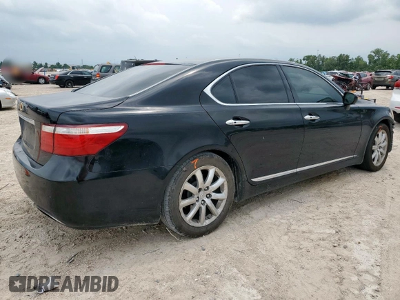 2007 Lexus LS 460 with VIN JTHBL46F675004312, listed as a Copart auction lot 59763745 with 138,575 mi miles and Salvage title. Bid and sale history available at DreamBid. Image 3.